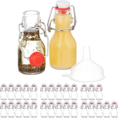 Relaxdays - Zestaw 30 Mini butelek z szkła - 50 ml Relaxdays - Zestaw 30 Mini butelek z szkła - 50 ml