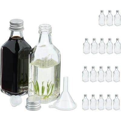 RELAXDAYS Set 20 Glasflaschen - 50ml, Schraubverschluss RELAXDAYS Set 20 Glasflaschen - 50ml, Schraubverschluss