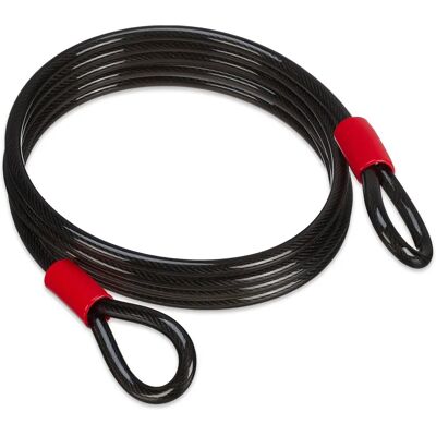 Relaxdays Stahlfahrradschloss mit 12mm Durchmesser - Sicherheitsschloss 5m Relaxdays Stahlfahrradschloss mit 12mm Durchmesser - Sicherheitsschloss 5m