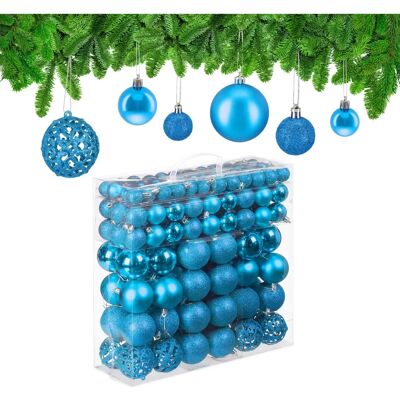 Relaxdays 150 Boules de Noël - Décoration Sapin - Publicité Relaxdays 150 Boules de Noël - Décoration Sapin - Publicité