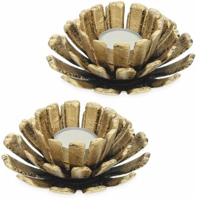 RELAXDAYS Portacandele - Set da 2, Forma di Fiore, Ghisa RELAXDAYS Portacandele - Set da 2, Forma di Fiore, Ghisa