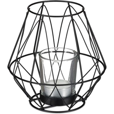 Relaksdays Geometryczny Metalowy Stojak na Świece - 14x14cm Relaksdays Geometryczny Metalowy Stojak na Świece - 14x14cm