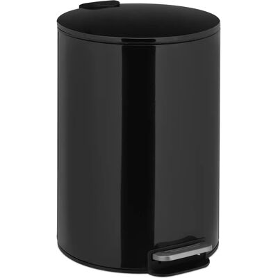Relaxdays Pattumiera Nera 12L con Coperchio Morbido Relaxdays Pattumiera Nera 12L con Coperchio Morbido