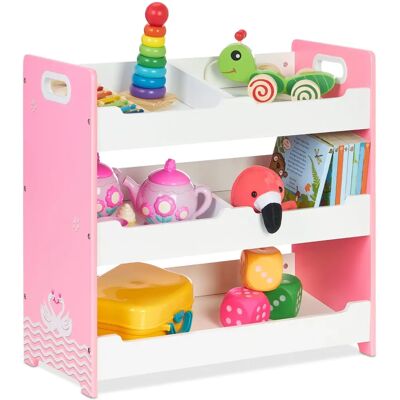 Relaxdays Kinderspielzeugregal Weiß Rosa - Spielzeugorganizer, 5 Fächer Relaxdays Kinderspielzeugregal Weiß Rosa - Spielzeugorganizer, 5 Fächer