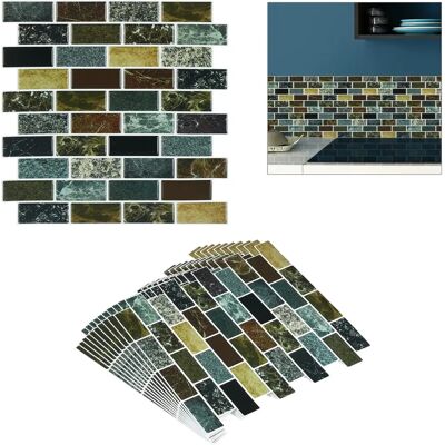 Relaxdays 10 Piastrelle Murali - Effetto Pietra 3D Impermeabili Relaxdays 10 Piastrelle Murali - Effetto Pietra 3D Impermeabili