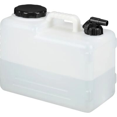 Relaxdays Waterkanister met Kraan - 15L, BPA-vrij, Wit/Zwart Relaxdays Waterkanister met Kraan - 15L, BPA-vrij, Wit/Zwart