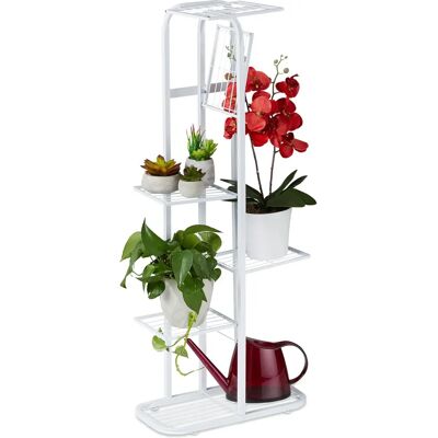 Relaxdays Plant Shelf 107x44x24cm White - Indoor/Outdoor Relaxdays Plant Shelf 107x44x24cm White - Indoor/Outdoor