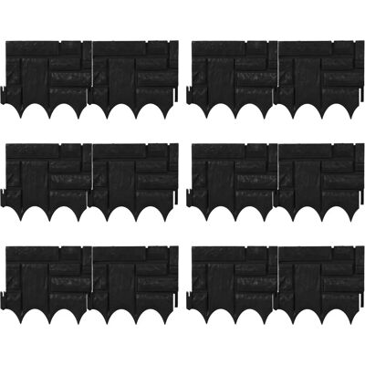 Relaxdays Garden Border Set - 12 Plastic Edging Panels Relaxdays Garden Border Set - 12 Plastic Edging Panels