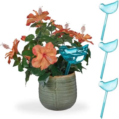 Relaxdays Set van 4 Vogelvormige Bewateringsballen - Automatisch Besproeiingssysteem - 200ml Relaxdays Set van 4 Vogelvormige Bewateringsballen - Automatisch Besproeiingssysteem - 200ml