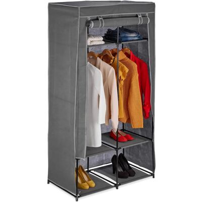 Relaxdays Stoffschrank mit 2 Stangen und 6 Regalen - Schlafzimmer Relaxdays Stoffschrank mit 2 Stangen und 6 Regalen - Schlafzimmer