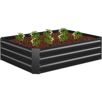 Relaxdays - Huerto Urbano - 30 x 120 x 90 cm - Negro - Cama de jardín Relaxdays - Huerto Urbano - 30 x 120 x 90 cm - Negro - Cama de jardín