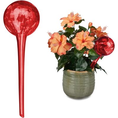 Relaxdays Watergevende Globes - 9cm Rood Relaxdays Watergevende Globes - 9cm Rood