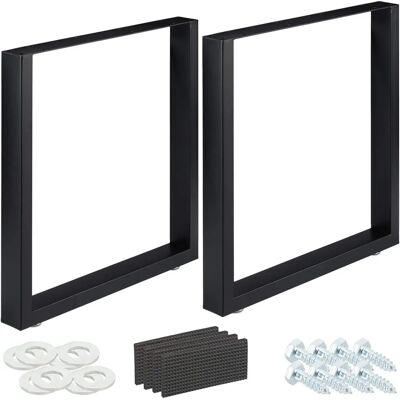 Relaxdays Industrielle Tischbeine Set - 2 Stück - Schwarz Relaxdays Industrielle Tischbeine Set - 2 Stück - Schwarz