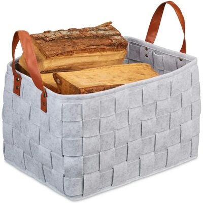 Cestino in feltro Relaxdays, Organizer pieghevole, 26x40x30cm Cestino in feltro Relaxdays, Organizer pieghevole, 26x40x30cm