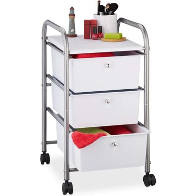 Relaxdays Argento Aufbewahrungswagen mit 3 Schubladen Relaxdays Argento Aufbewahrungswagen mit 3 Schubladen