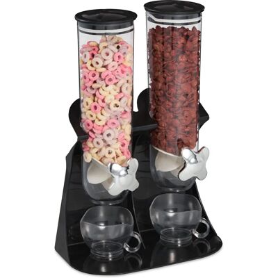 Relaxdays Dubbelt väggmonterad frukostdispenser - Mångsidig förvaring Relaxdays Dubbelt väggmonterad frukostdispenser - Mångsidig förvaring