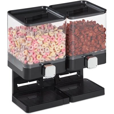 Relaxdays Double Cereal Dispenser - Bulk Nut & Snack Storage Relaxdays Double Cereal Dispenser - Bulk Nut & Snack Storage