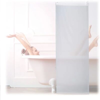 Relaxdays Duschdraperi 60x240 Vit - Badrumsaccessoarer Relaxdays Duschdraperi 60x240 Vit - Badrumsaccessoarer