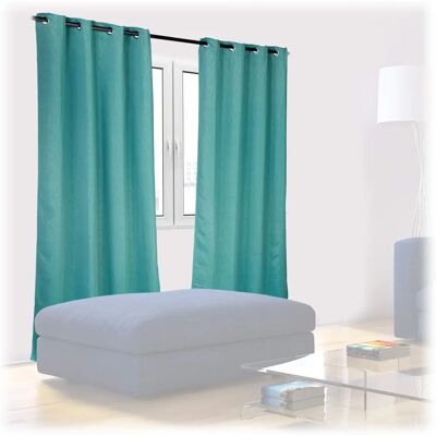 Relaxdays Ensemble de 2 Rideaux - Motif Onde, 245x135cm, Occultant - Publicité Relaxdays Ensemble de 2 Rideaux - Motif Onde, 245x135cm, Occultant - Publicité