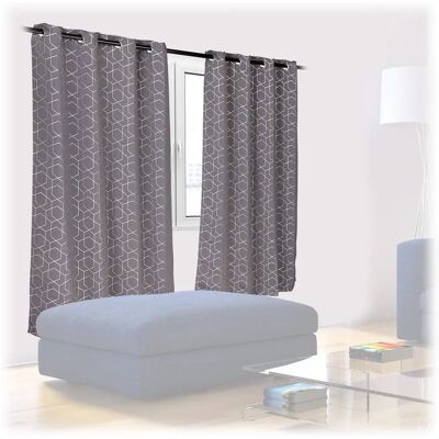 Relaxdays 2-pack mörkläggningsgardiner - 175 x 135 cm - Grå Relaxdays 2-pack mörkläggningsgardiner - 175 x 135 cm - Grå