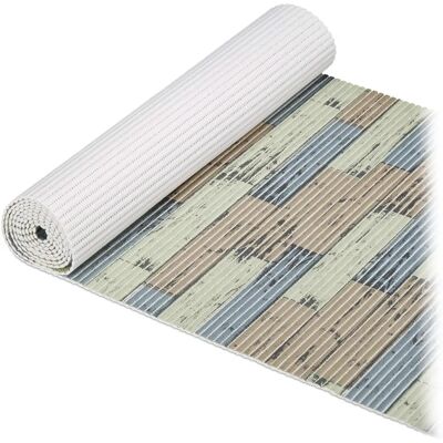 Relaxdays Alfombrilla antideslizante para baño - 65x300cm - Marrón/Verde/Gris Relaxdays Alfombrilla antideslizante para baño - 65x300cm - Marrón/Verde/Gris