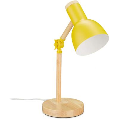 Relaxdays Holz Metall Schreibtischlampe - Verstellbare Retro Büroleuchte Relaxdays Holz Metall Schreibtischlampe - Verstellbare Retro Büroleuchte