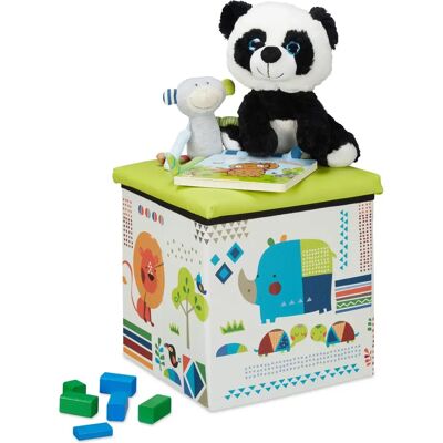 Pouf contenitore RELAXDAYS con design animale - Cassapanca per giochi Pouf contenitore RELAXDAYS con design animale - Cassapanca per giochi