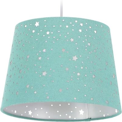 Lampa sufitowa dla dzieci z gwiazdkami - Okrągły abażur z tkaniny - Różne kolory Lampa sufitowa dla dzieci z gwiazdkami - Okrągły abażur z tkaniny - Różne kolory
