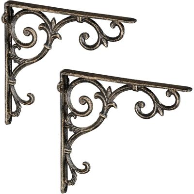 RELAXDAYS Staffe per mensole in bronzo vintage - Tipo di scaffale RELAXDAYS Staffe per mensole in bronzo vintage - Tipo di scaffale
