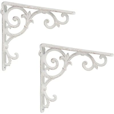 RELAXDAYS Shelf Brackets - Vintage Baroque - 15kg - 24.5cm - Set of 2 RELAXDAYS Shelf Brackets - Vintage Baroque - 15kg - 24.5cm - Set of 2