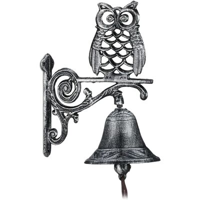 RELAXDAYS Antique Cast Iron Owl Door Bell - Rustic Vintage Style RELAXDAYS Antique Cast Iron Owl Door Bell - Rustic Vintage Style