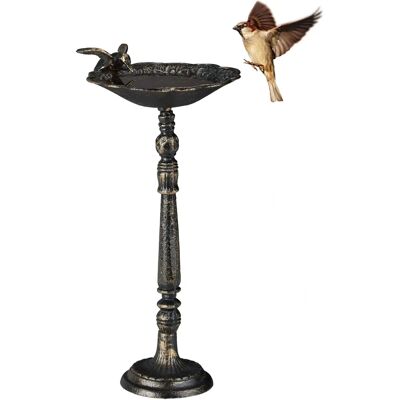 RELAXDAYS Vogelbad en drinkbak - Vintage tuinversiering - 40cm RELAXDAYS Vogelbad en drinkbak - Vintage tuinversiering - 40cm