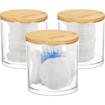 Relaxdays Cotton Pad & Earbud Organizer Set - Bathroom & Bedroom Storage Relaxdays Cotton Pad & Earbud Organizer Set - Bathroom & Bedroom Storage