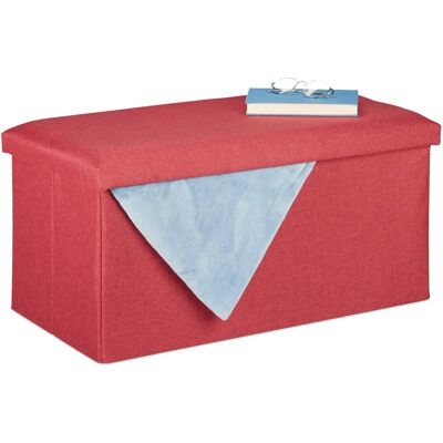 Relaxdays Storage Bench with Lid - Red - 84L Relaxdays Storage Bench with Lid - Red - 84L