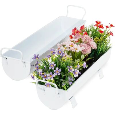 Relaxdays Jardineras Vintage de Hierro, Set de 2 Relaxdays Jardineras Vintage de Hierro, Set de 2