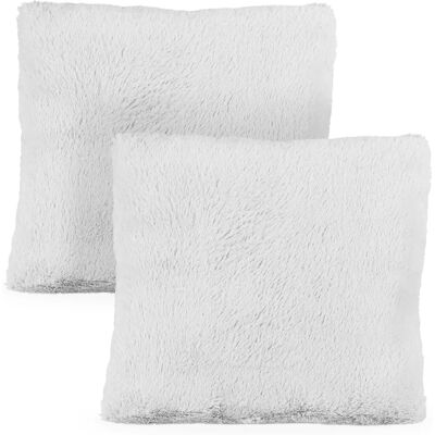 Relaxdays Set med 2 dekorativa kuddar - Falsk päls, 35x40cm Relaxdays Set med 2 dekorativa kuddar - Falsk päls, 35x40cm