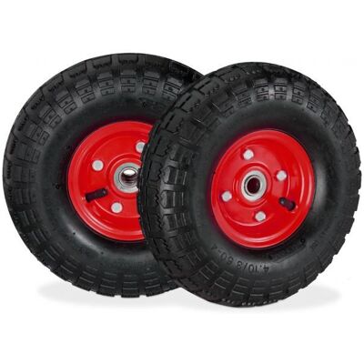 Relaxdays Wiel - Vervangings 26cm Rubber Staal Wagen - 136kg Relaxdays Wiel - Vervangings 26cm Rubber Staal Wagen - 136kg