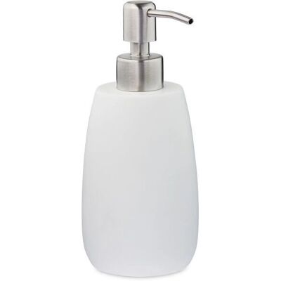 Relaxdays 10031061_49 Tvål Dispenser - Polyresin, 300ml, Vit Relaxdays 10031061_49 Tvål Dispenser - Polyresin, 300ml, Vit
