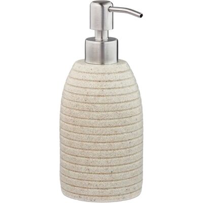 Relaxdays Beige Polyresin 300ml Tvålbehållare - Hygienisk & Stilren Relaxdays Beige Polyresin 300ml Tvålbehållare - Hygienisk & Stilren