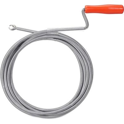 Relaxdays Drain Cleaning Spiral - Manual Drain Snake, 9mm x 5m, Silver Relaxdays Drain Cleaning Spiral - Manual Drain Snake, 9mm x 5m, Silver