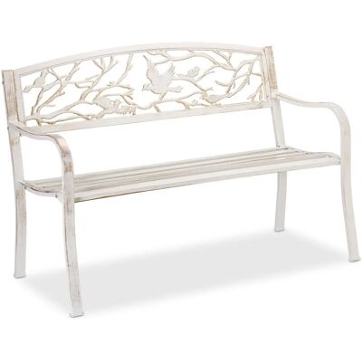 Relaxdays Gartenbank, Vögel Dekor, 2 Personen, Vintage Sitz - Gartenbank Relaxdays Gartenbank, Vögel Dekor, 2 Personen, Vintage Sitz - Gartenbank