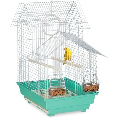 Relaxdays Bird Cage Small Birds - 50x42.5x33.5 cm - Celeste & Green Relaxdays Bird Cage Small Birds - 50x42.5x33.5 cm - Celeste & Green