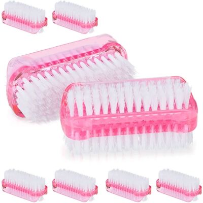 RELAXDAYS 8-Piece Double-Sided Nail Brush Set - Pink - Plastic - 8pc - Nail brush set RELAXDAYS 8-Piece Double-Sided Nail Brush Set - Pink - Plastic - 8pc - Nail brush set