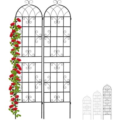 Relaxdays Stalen Plantensteunen Set 220x50cm - Tuin Relaxdays Stalen Plantensteunen Set 220x50cm - Tuin