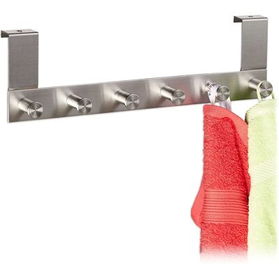 Relaxdays Dörrhake, rostfritt stål, 6 krokar, silver - Modell A/B Relaxdays Dörrhake, rostfritt stål, 6 krokar, silver - Modell A/B