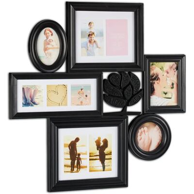 Relaxdays Fotocollage Frame - 10 Foto’s, Zwart Relaxdays Fotocollage Frame - 10 Foto’s, Zwart