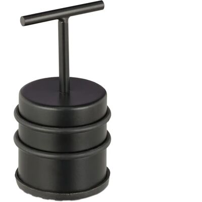 Relaxdays Edelstahl Türstopper - 14cm - Schwarz Relaxdays Edelstahl Türstopper - 14cm - Schwarz