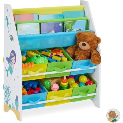 Relaxdays Scaffale bambini - 74x62x31.5cm Multicolore Relaxdays Scaffale bambini - 74x62x31.5cm Multicolore