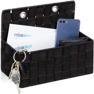 RELAXDAYS Wandorganizer Korb - 20x25x15cm, Schwarz RELAXDAYS Wandorganizer Korb - 20x25x15cm, Schwarz