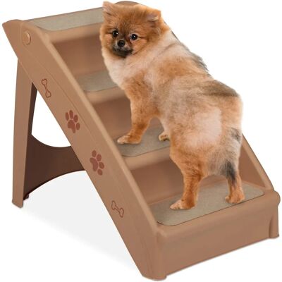 Relaxdays Hundsteg - 4 Trapp Beige Kompakt Relaxdays Hundsteg - 4 Trapp Beige Kompakt
